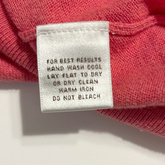 Peter Millar Luxury Blend Quarter Zip Sweater Coral Women's L Cotton Cashmere - Picture 5 of 6